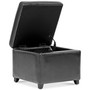 Brant Small Faux Leather Storage Cube Ottoman
