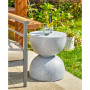 Multi-Functional Garden Stool or Planter Stand or Accent Table, 17.75"