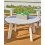35.5" D Outdoor Patio Round Coffee Table