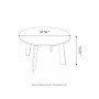 35.5" D Outdoor Patio Round Coffee Table