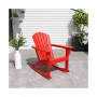 Outdoor Patio Poly Adirondack Rocking Chair Rocker