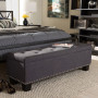 Hannah Button-Tufting Storage Ottoman Bench, Quick Ship