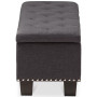 Hannah Button-Tufting Storage Ottoman Bench, Quick Ship