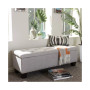 Hannah Button-Tufting Storage Ottoman Bench, Quick Ship