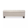 Hannah Button-Tufting Storage Ottoman Bench, Quick Ship