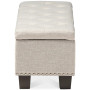 Hannah Button-Tufting Storage Ottoman Bench, Quick Ship