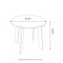 20" D Outdoor Patio Round Side Table, Coffee Table or End Table