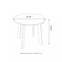 20" D Outdoor Patio Round Side Table, Coffee Table or End Table