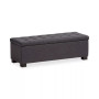 Roanoke Grid-Tufting Storage Ottoman Bench