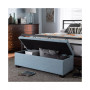 Roanoke Grid-Tufting Storage Ottoman Bench