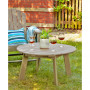32" High Density Polyethylene Outdoor Round Coffee Table