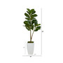 4' Fiddle Leaf Fig Artificial Tree in Metal Planter