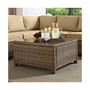 Bradenton Outdoor Wicker Sectional Glass Top Coffee Table