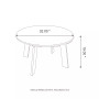 32" D Outdoor Patio Round Coffee Table