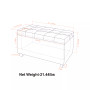 Verona Faux Leather Storage Ottoman