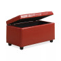 Verona Faux Leather Storage Ottoman