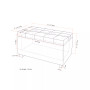 Verona Faux Leather Storage Ottoman