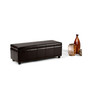 Rhodes Faux Leather Rectangular Storage Ottoman