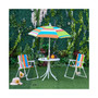 Kids Foldable Picnic Table and Chair w/ Removable Adjustable Umbrella
