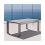 Cape Coral Outdoor Coffee Table with Glass Top