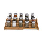 3-Tier Expandable Bamboo Spice Rack Cabinet Organizer