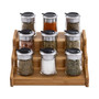 3-Tier Expandable Bamboo Spice Rack Cabinet Organizer