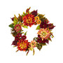 22" Dahlia and Mum Wreath
