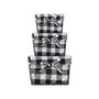 Vintage-like Chicken Wire Check Liner Basket Set of3