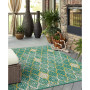 Malibu Outdoor Stamped Ikat 2'5" x 6' Area Rug