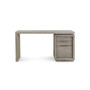 Oxford 60" Wood Three-Drawer Single Pedestal Desk
