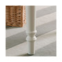 Cottage White Turned leg Laptop Desk with Center Drawer