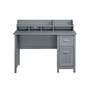 Classic Office Desk with Storage, Grey