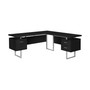 L-Shaped Reversible Computer Desk, 71" x 71"