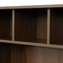 Home Office Computer Desk with Hutch, Walnut