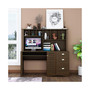 Home Office Computer Desk with Hutch, Walnut