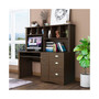 Home Office Computer Desk with Hutch, Walnut