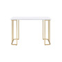 Estie Writing Desk, White & Gold Finish 93102