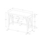 46" A-Frame Desk with White Faux-Marble Top and Walnut Base