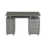 Complete Workstation Computer Desk with Storage, Grey