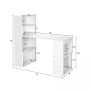 Computer Desk Writing Office 6-Tier Storage Shelves