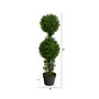 34" Boxwood Double Ball Topiary Artificial Tree Indoor/Outdoor