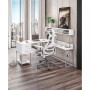 Wood L-Shape with Hutch and Storage Desk