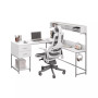 Wood L-Shape with Hutch and Storage Desk
