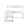 Wood L-Shape with Hutch and Storage Desk