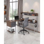 Wood L-Shape with Hutch and Storage Desk