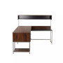 Wood L-Shape with Hutch and Storage Desk