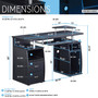 Complete Computer Workstation Desk With Storage, Espresso