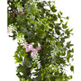 18" Mini Ivy and Floral Double Ring Wreath w/ Twig Base