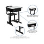 Adjustable Height Student Desk And Chair With Pedestal Frame