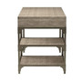 Gorden Desk in Weathered Oak & Silver 92325